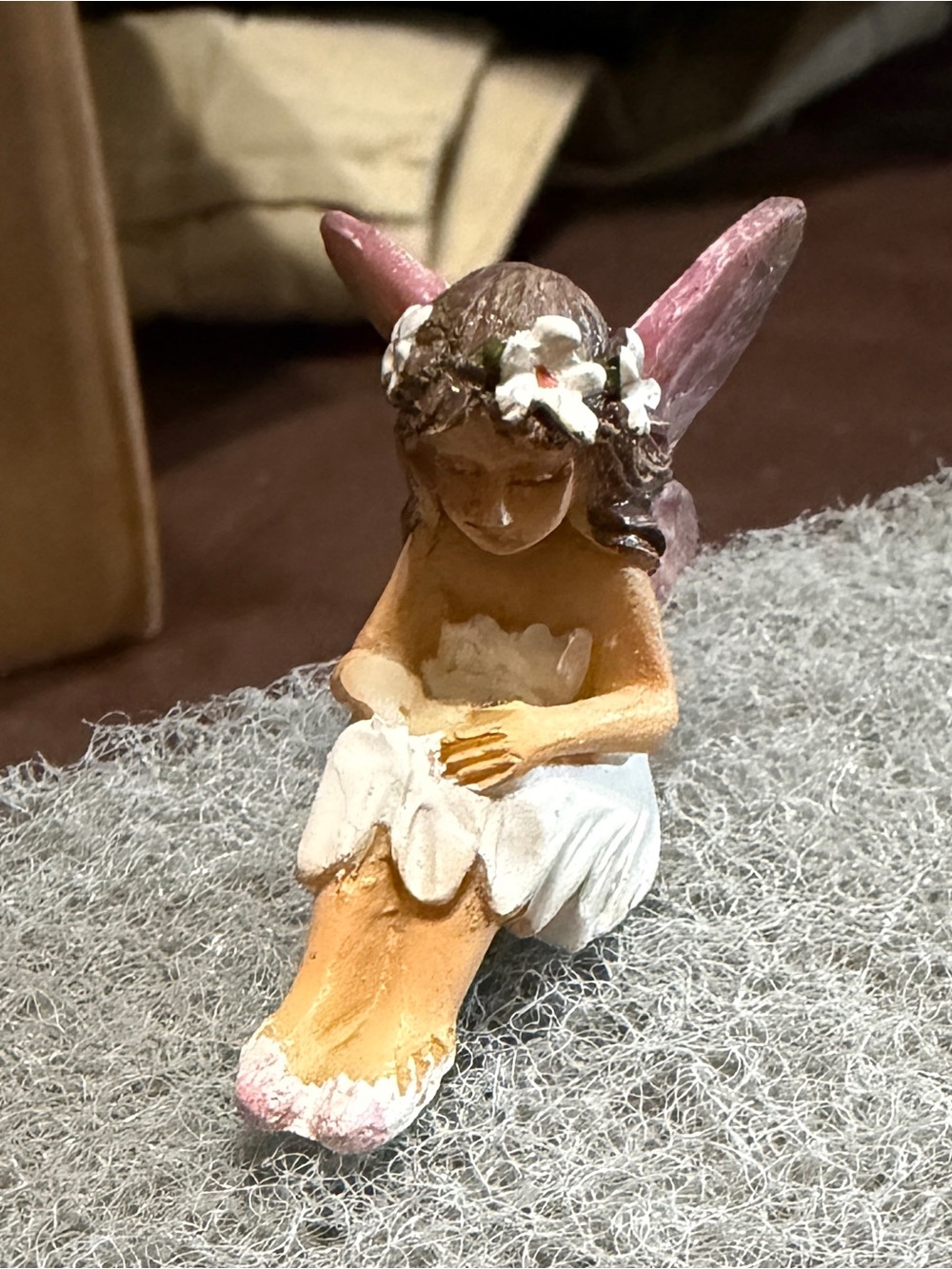 Pink-Wing Fairy Figurine Home Accent - Whimsical Garden Décor